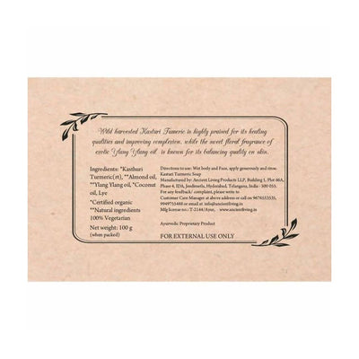 Ancient Living Kasthuri Tumeric Luxury Handmade Soap
