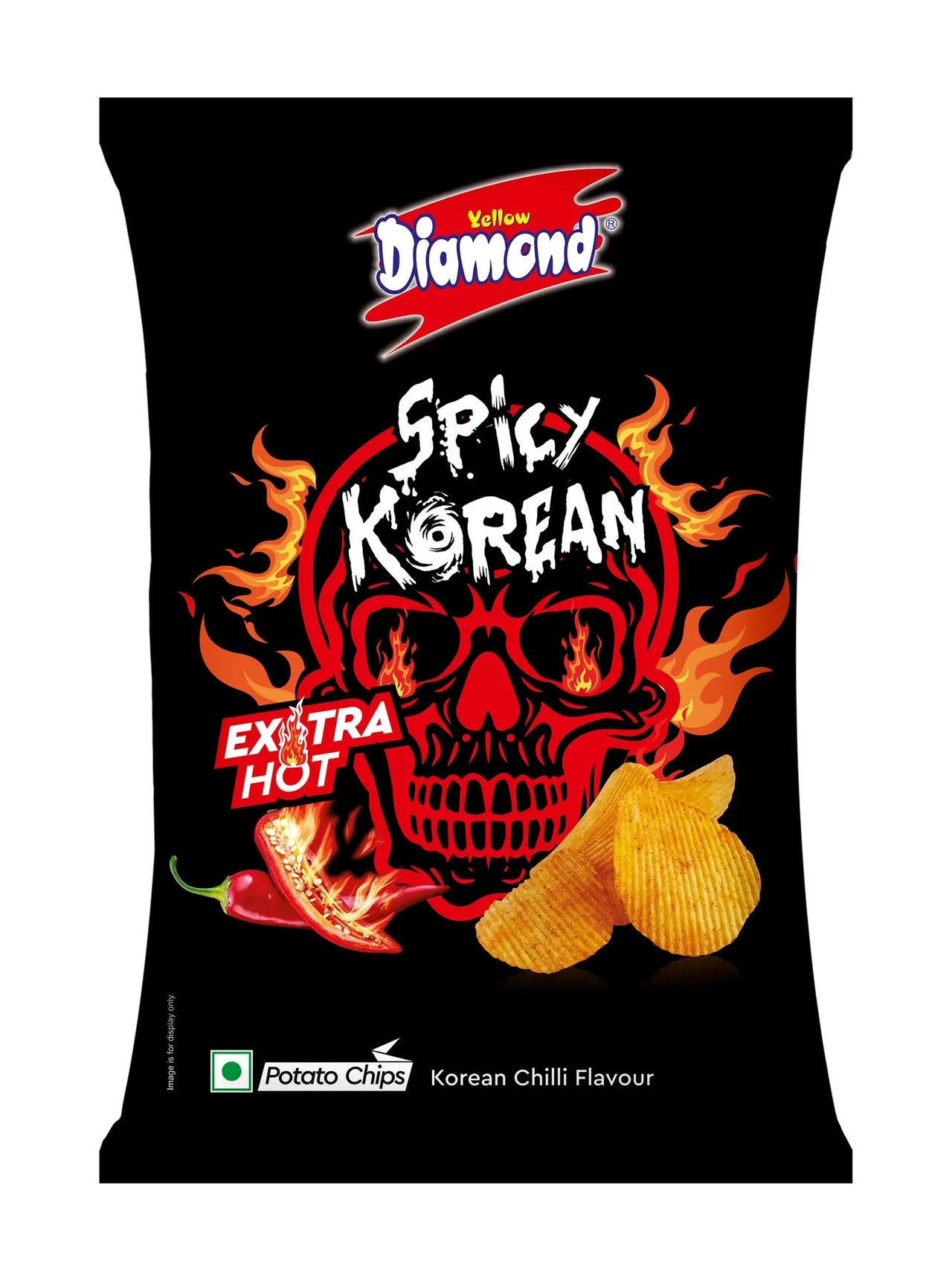 Yellow Diamond Spicy Korean Chips  - 80 g