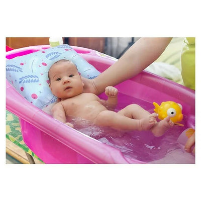 AHC New Born Baby Waterproof Bathing Pillow with Bean Filling for Bathing Chair/Tub/Sheet- Printed