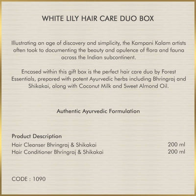 Forest Essentials White Lily Hair Care Duo Box