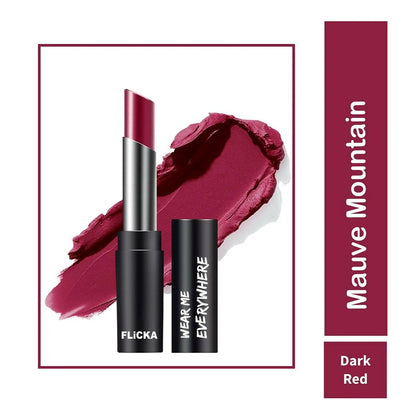 FLiCKA Wear Me Everywhere Creamy Matte Lipstick Mauve Mountain - Maroon