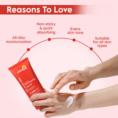 Clensta Red Aloe Vera Skin Glow Face Moisturizer