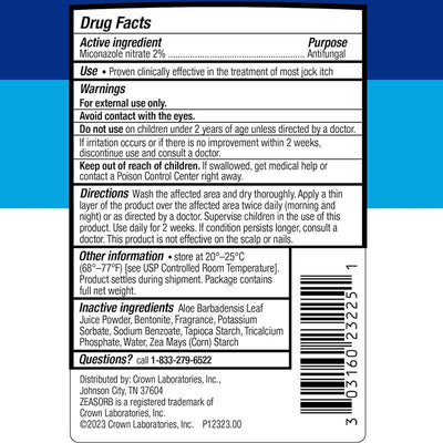 Zeasorb AF Antifungal Powder for Jock Itch