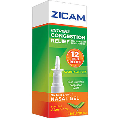 Zicam Extreme Congestion Cold and Allergy Relief Nasal Gel Spray with Soothing Aloe Vera