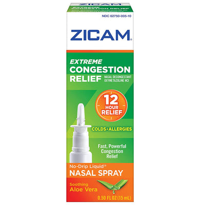 Zicam Extreme Congestion Cold and Allergy Relief Nasal Gel Spray with Soothing Aloe Vera