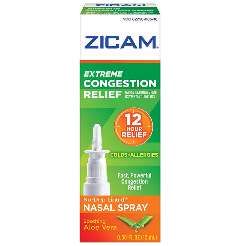 Zicam Extreme Congestion Cold and Allergy Relief Nasal Gel Spray with Soothing Aloe Vera