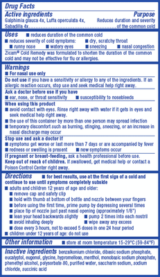 Zicam Cold Remedy Nasal Spray Homeopathic