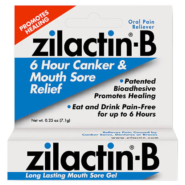 Zilactin-B Canker Sore Gel Oral Pain Relief Gel