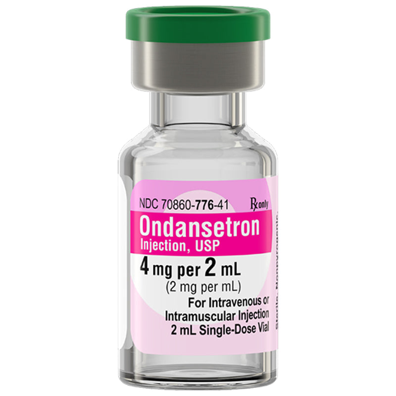 Ondansetron for Injection 4 mg per 2 mL Single-Dose Vials, 25/Tray