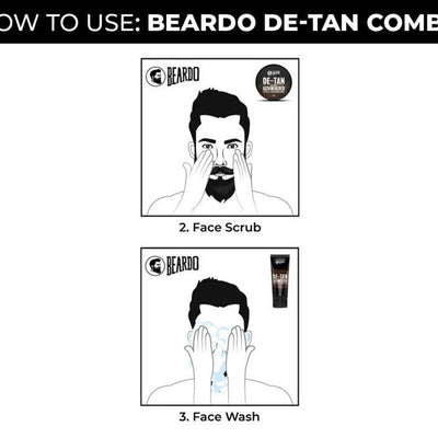 Beardo De-Tan Face Wash And De-Tan Face Scrub Combo Gift Box