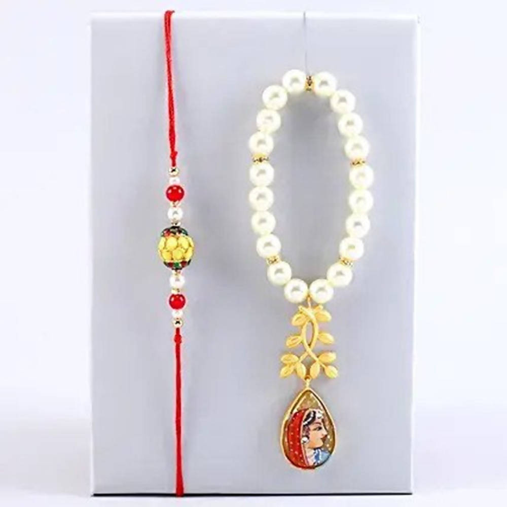 Folk Style Lumba Designer Rakhi Set