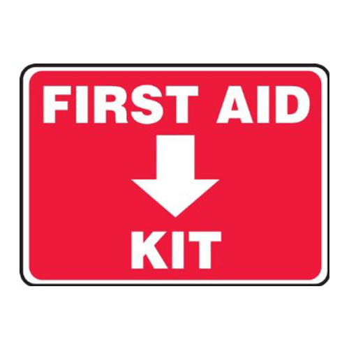 First Aid Kit Location Sign 10" x 14", Adhesive Vinyl