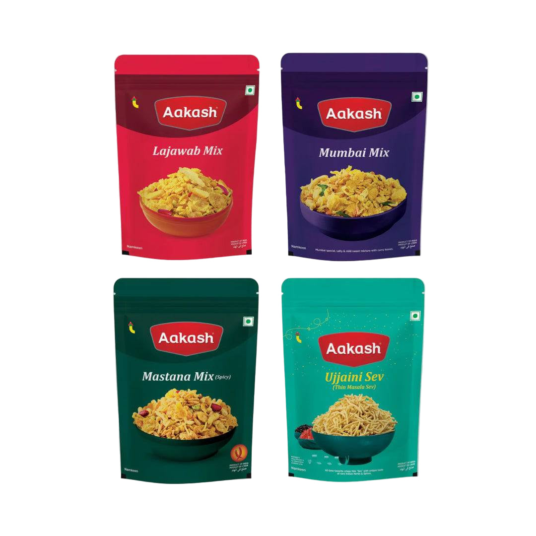 Akash Mixture & Sev Combo (Pack of 4) 350 gms each - 1400 gms