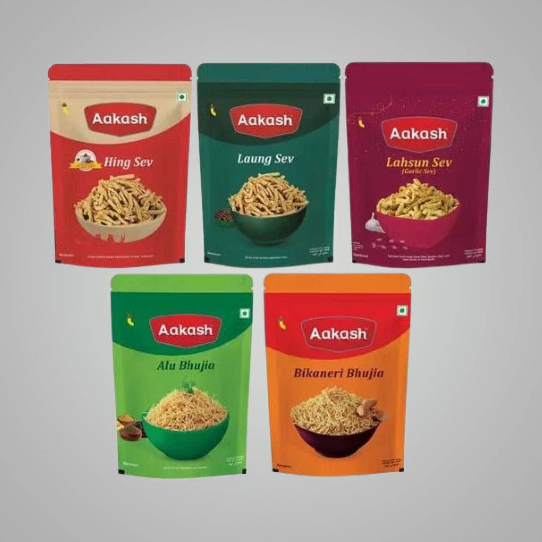 Akash Sev & Bhujia Combo (Pack of 5) - 1750 gms
