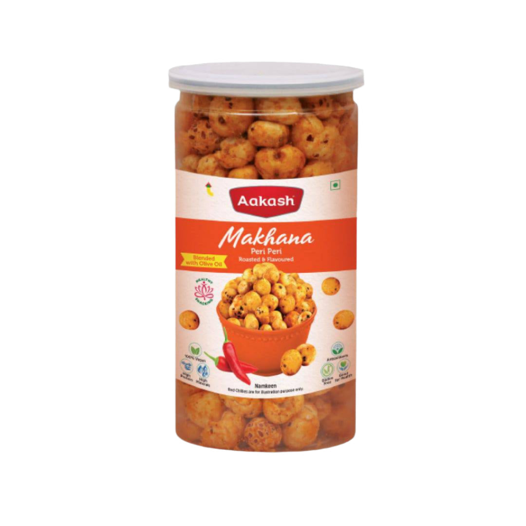 Akash Makhana Peri Peri Jar - 80 gms