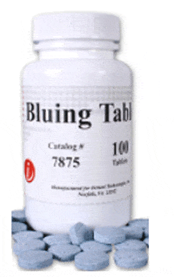 Instant Bluing Tablets Blue, 100 Tests For Use In Toilet Water