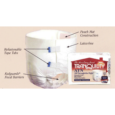 Tranquility ATN Heavy Absorbency Overnight Adult Diapers