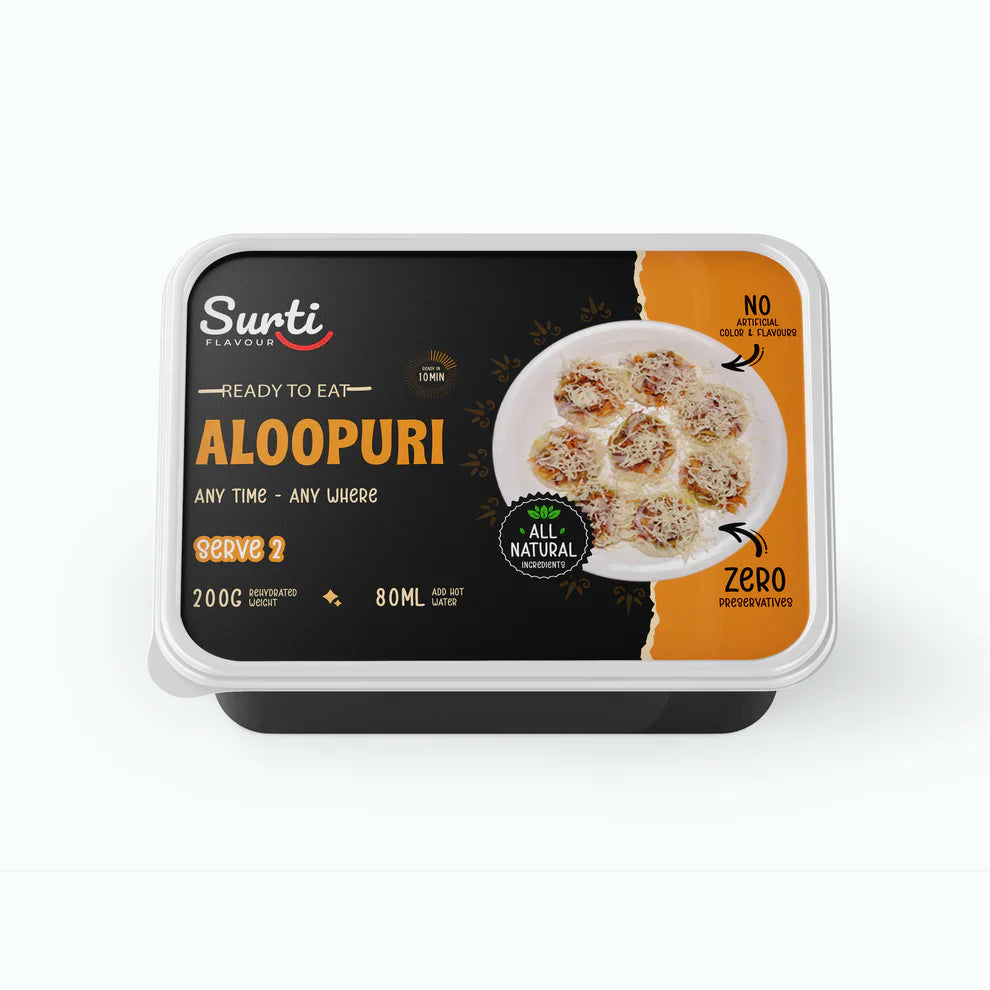 Surti Flovour Special Cheese Aloopuri - Ready To Eat 200 gms