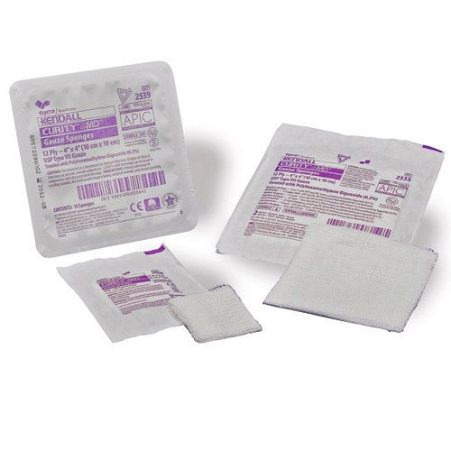 AMD Antimicrobial Gauze Sponges 2 x 2, 8 Ply 50/Box