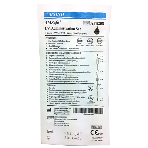 IV Administration Set Flow Safe Controller, 2 Needless Y-Sites 10 Drop (Dial-A-Flow)