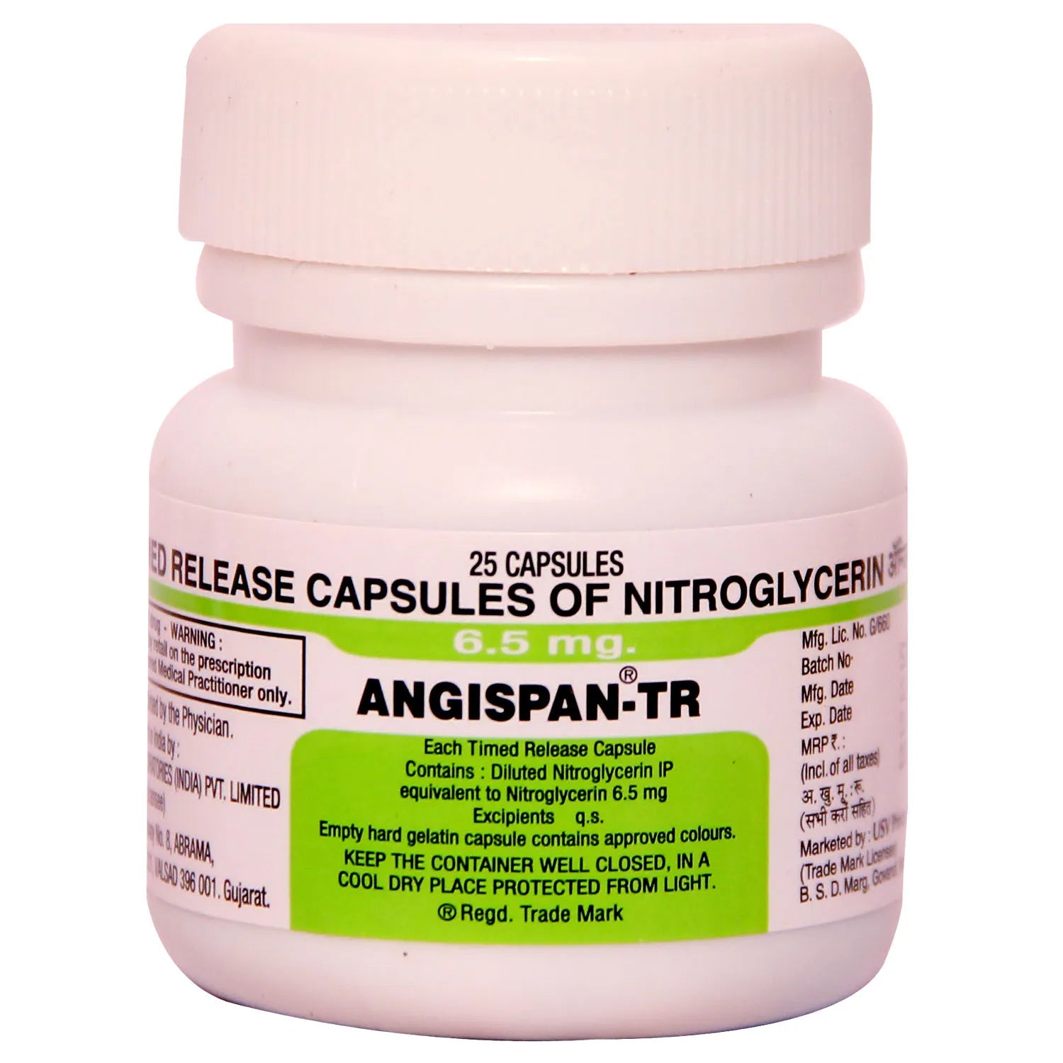 Angispan-TR 6.5mg - 20 Capsule