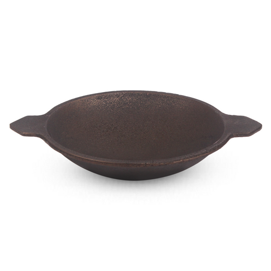 CASTrong Cast Iron Appam Pan/Appachetty, Glass Lid, Pre-seasoned, Nonstick, 100% Pure, Toxin-free, Induction, 22cm, 1.5kg