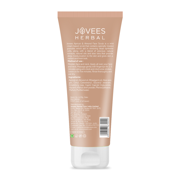 Jovees Apricot & Almond Face Scrub Infused with Wheatgerm Oil