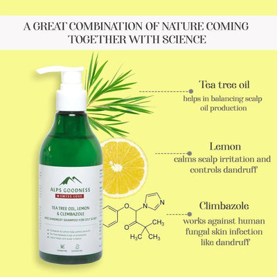 Alps Goodness Tea Tree Oil, Lemon & Climbazole Anti-Dandruff Shampoo