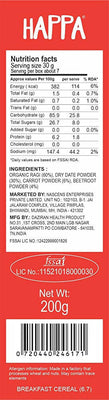 Happa Organic Baby Food Sprouted Ragi, Carrot and Beetroot Porridge Mix-Stage 2