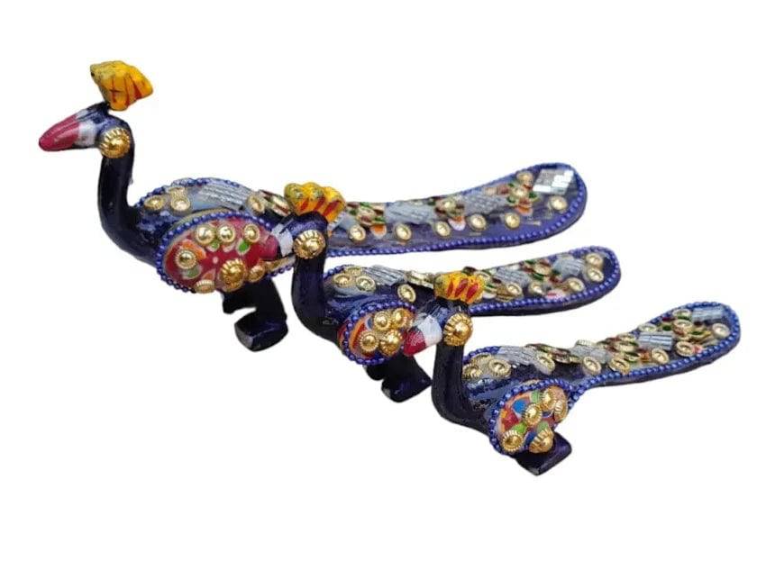 Peacock Decor Set of 3 - Arjun Handicraft