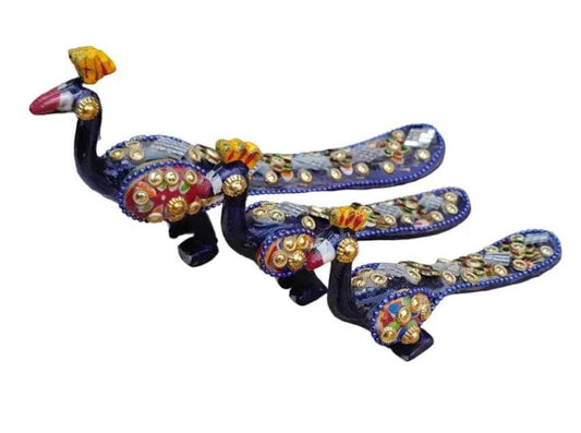 Peacock Decor Set of 3 - Arjun Handicraft