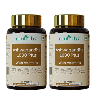 Ashwagandha 1000 Plus Tablets - Stress Relief & Wellness