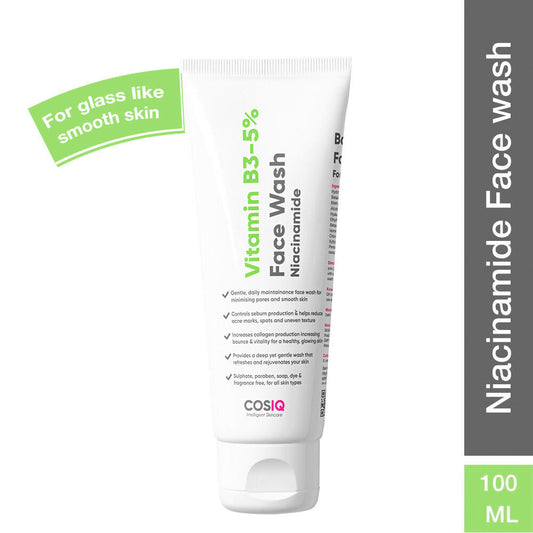 Cos-IQ Vitamin B3-5% Niacinamide Face Wash for Smooth and Even Skin