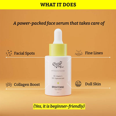 Chemist at Play 10% Vitamin C Skin Brightening Face Serum For Combination Skin