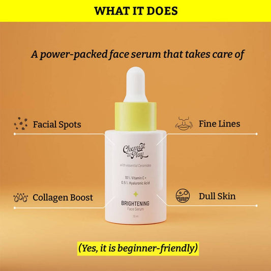 Chemist at Play 10% Vitamin C Skin Brightening Face Serum For Combination Skin