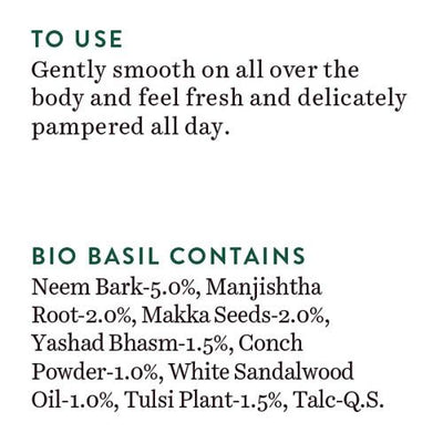 Biotique Bio Basil and Sandalwood Refreshing Body Powder - 150 gm