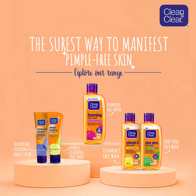Clean & Clear Vitamin C Face Wash - Gentle Brightening & Hydrating Cleanser Reduces