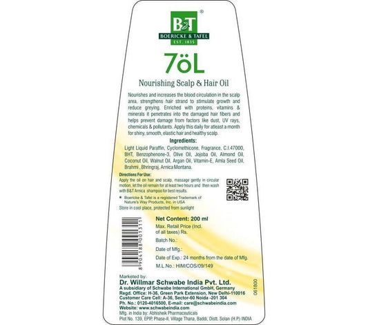 Boericke & Tafel 7oL Nourishing Scalp & Hair Oil
