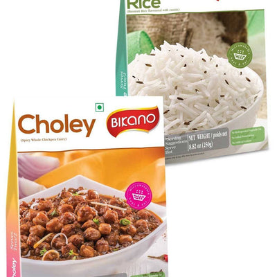 Bikano Punjabi Choley And Jeera Rice