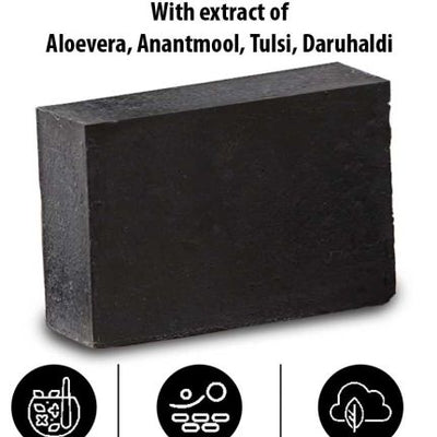 BAPS Amrut Bamboo Charcoal Soap ( Pack Of 3 ) | 100 gms each