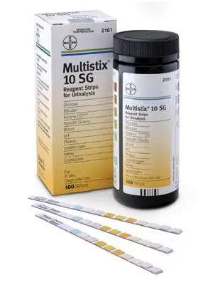 Bayer 2161 Multistix 10 SG Reagent Strips 100/Bottle