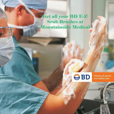 BD 371603 E-Z 160 Surgical Scrub Brush with Sponge & Nail Cleaner, No Detergent 30 Per Box