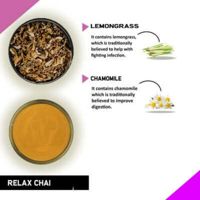 Calm Relax Tea - Helps with Anxiety, Stress and Depression - Relax Chai - 200 gms