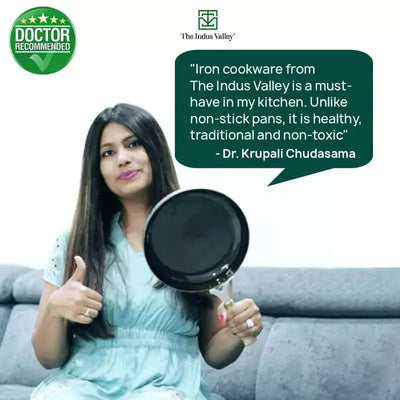 100% Pure Iron Cookware Set: Tawa+ Fry Pan+ Wok, Toxin-free Sheet Iron, Pre-seasoned, Induction & Gas, Kitchen Set for Home, Free ₹799 Kadai