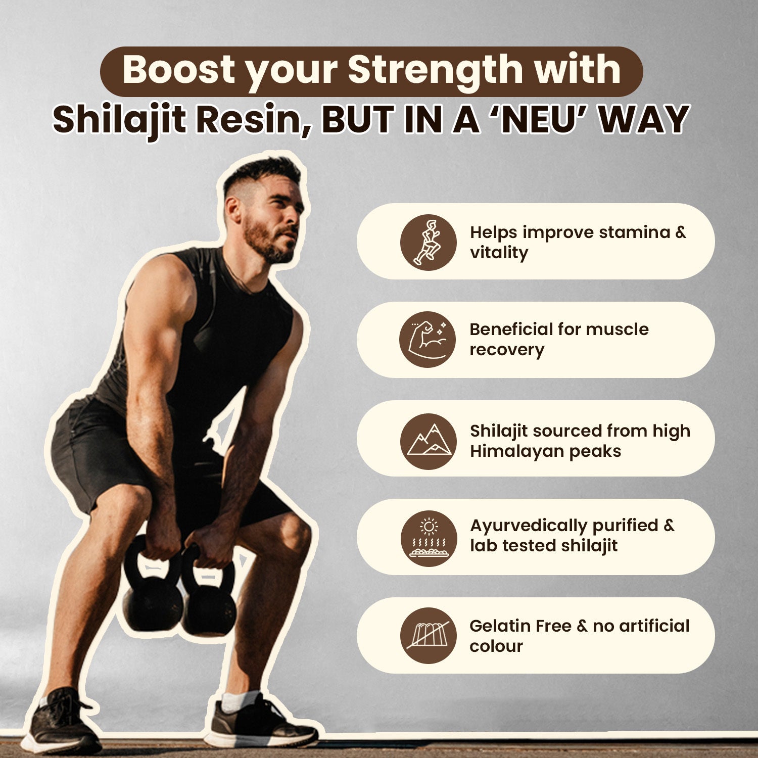 Pure Himalayan Shilajit Gummies 30 (Tamarind Flavour) for Stamina