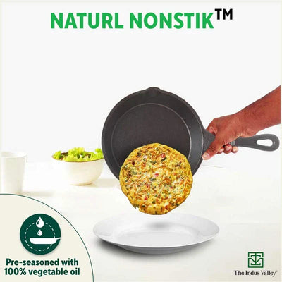 CASTrong Cast Iron Fry Pan, Pre-seasoned, Nonstick, 100% Pure, Toxin-free, Induction, 15.2cm, 0.4L, 1.1kg