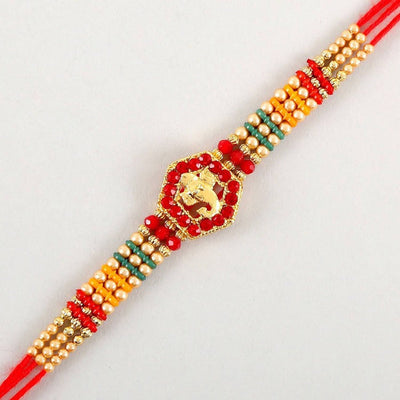 Ganesha Rakhi With Dry Fruits & Rasgulla