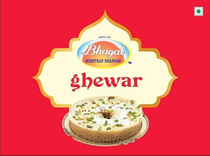Bhagat Mishthan Bhandar Teej Ghewar - Mini Fika ( Pack of 9 Pc )