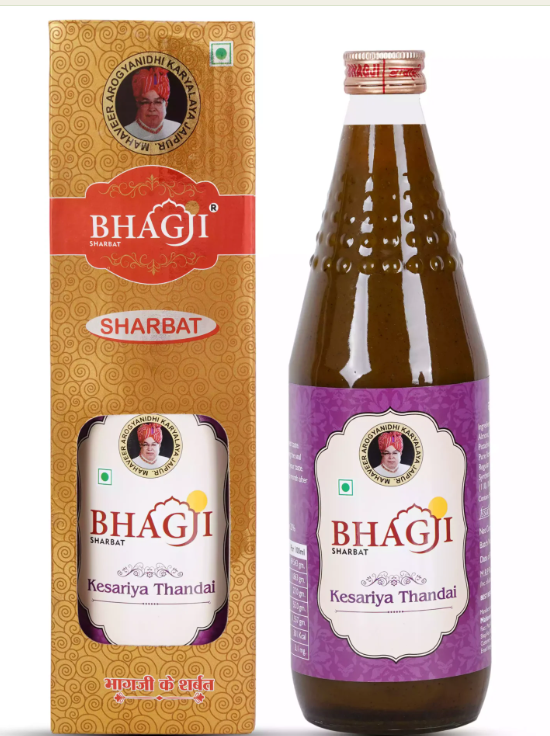 Bhagji Kesariya Thandai Sharbat | 750 ML