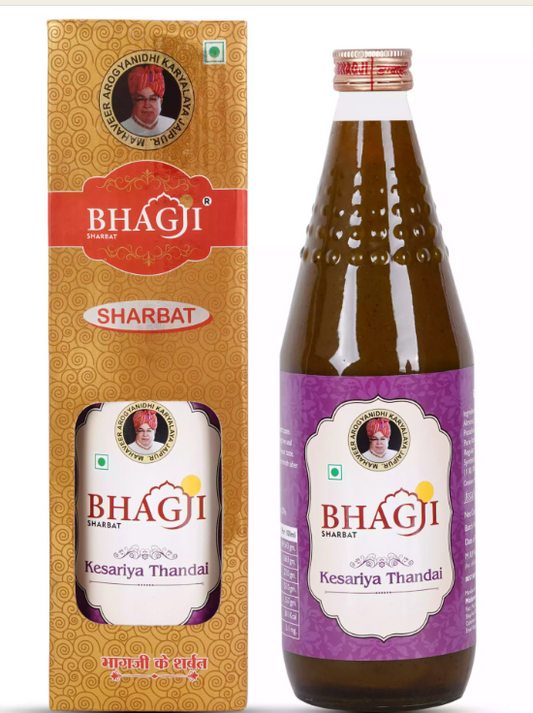 Bhagji Kesariya Thandai Sharbat | 750 ML